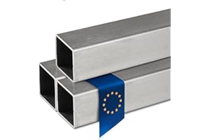 Stahl-Shop24 - Edelstahl Quadratrohr V2A Hohlprofil geschweißt Geschliffen Konstruktionsrohr Vierkantrohr für Konstruktionen Werkstoff 1.4301, Länge: 1000 mm, Abmessung: 20 x 20 x 1,5 mm