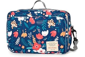MEYTEILAY Baby Nappy Bag Small Portables Stroller Storage Bag Waterproof Hanging Diaper Bag for Baby Going Out（Blue Flower）