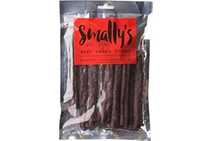 Smally's Biltong - Beef Snack Sticks, Peri Peri Flavour Droewors, High Protein Beef Snack, Traditional South African Air Cured Beef Sausage - 250g Pack
