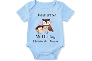 Glimnerize Strampler Baby Body Onesie Kurzarmbody Ersten Muttertag Geschenk für Mutter Frühchen Kleidung 0-12 Monate