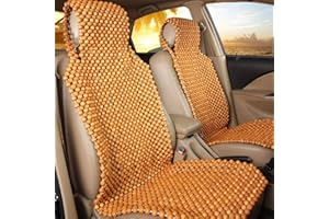 favourall Funda para asiento de coche, bolas de madera, universal, para masaje, 45 x 130 cm, para coche, hogar, oficina