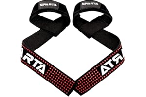SPARTA Weight Lifting Straps with Padded Wrist Support – Non Slip Advanced Flex Gel Grip - Gym Straps Great for Powerlifting, Bodybuilding,Workout, Deadlifts & Fitness