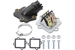 WYYFXY® Membranblock Ansaugstutzen Set Membranblock Dichtung Vergaser Membran Ansaugkrümmer Ersatz mit Befestigungsmutter Schlauchschellen für Yamaha Aerox Polaris Aprilia Agm Cpi Mbk Sachs