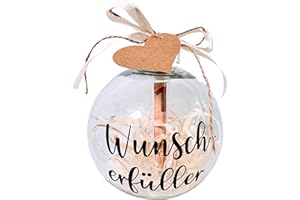 Money Beautifully Wrapping – Money Gift Voucher Packaging for Christmas as Christmas Bauble or Birthday – Also Personalised with Name – 10 cm – Christmas Tree Bauble Plastic Christmas Tree Decoration