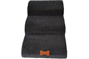 GIMOCOOL Escalier pour Animaux escalier pour Chat Chien de 3 marches, Flanelle + éponge Haute densité, Facile à démonter et à Laver, Respirant, Pas Facile à déformer