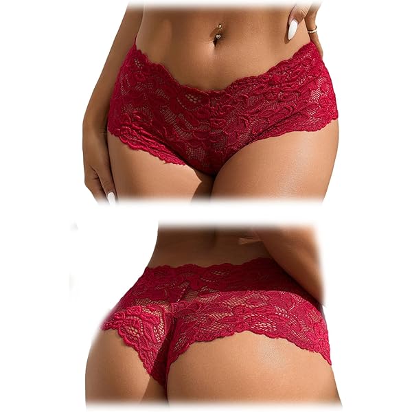 ohyeahlady Erotische slipjes voor dames, prikkelende lingerie, grote maten, sexy string, tanga, ondergoed, oversized panty, kant, Braziliaanse slip, set van 2, hipster onderbroek, ademend, verpakking