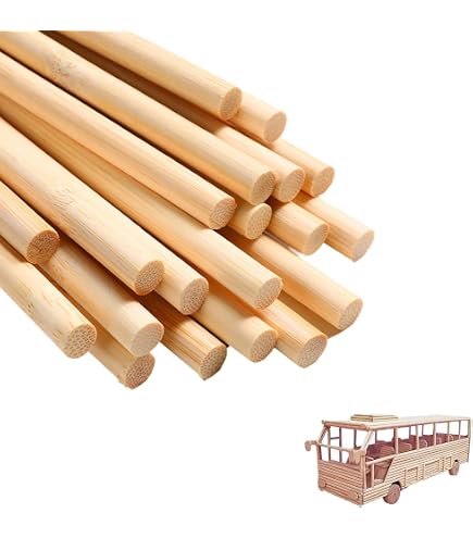 HEIYUET 600 Bamboe Knutselstokjes – 40 Cm Lang, 9 Mm Breed – Ideaal Voor Modelbouw En DIY-projecten