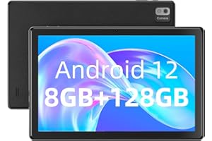 SGIN Tablet 10,1 Pulgadas 8GB RAM 128GB Almacenamiento Android 12 Tablet PC, Pantalla 800x1280 IPS HD, Procesador Octa-Core, WiFi, Bluetooth, Type-C, Batería 6000mAh