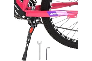 Xnourney Bike Kickstand, Kids Bicycle Kickstand,Adjustable Aluminum Alloy Center Mount for 16 18 20 Inch Bicycle Wheel, Cycling Bracket for Wheel Mountain Bike/Road Bike/Adult Bike/Sports Bike