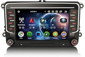 GONFEN 7 Zoll 8-Kern 4GB+64GB Android 14 Autoradio mit GPS Navi für VW Crafter Amarok Caddy Polo 6R Transporter T6 Skoda Yeti Bluetooth CarPlay Android Auto WiFi 4G DSP DAB+ OBD2 USB DVB-T2 Canbus OPS SWC