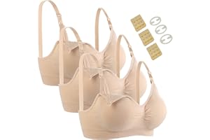 SOTP Seitop - Paquete de 3 brasieres de lactancia para mujer, sin costuras