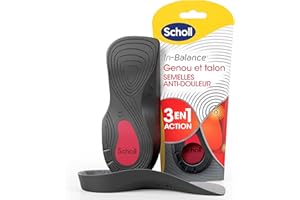 Scholl In-Balance Semelles Orthopédiques Homme & Femme pour Soulager les Douleurs au Bas du Dos avec Soutien Optimal de la Voûte Plantaire et Répartition de la Pression, Taille 42,5-45 - 1 paire
