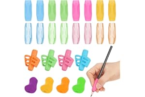 AYSYR 24 PCS Pencil Grips,Pen Grips for Children,Pencil Grip Suitable for Right And Left Handed Pencils,Writing Training Grip Soft Corrector Suitable for Back to School