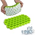KBS Ice Cube Tray Silicone for Freezer Flexible Shape Honeycomb for Chocolate Cake Maker Mould, Chilled Drinks, Reusable Kitchen Accessories Items (Multi Color)