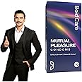 Bold Care Mutual Pleasure Dotted (576 Dots), Ribbed & D-LAY Condoms (Pack of 10) | Ultra thin with benzocaine & menthol lubrication | 60 Microns | Comes with Disposable pouch | Gold Standard Latex