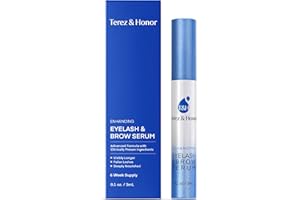TEREZ & HONOR Natural Eyelash Growth Serum and Brow Enhancer to Grow Thicker, Longer Lashes for Long, Luscious Lashes and Eyebrows [3ml] Made in Korea