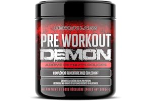 DEMON LABZ Pre Workout Demon - Complément puissant pré-entrainement avec créatine, caféine, bêta-alanine et glutamine (Fruits Rouges, 360g)