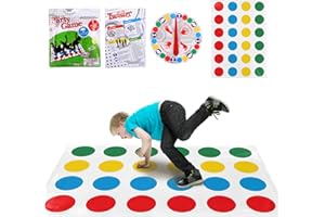 PZJFH Twisting Game for Kids Adult, Balance Floor Play Mat Party Games Set, Balance Floor Mat Game with Spinner, Classic Floor Balance Twister Game With Floor Play Mat,Team Games for Family, Party