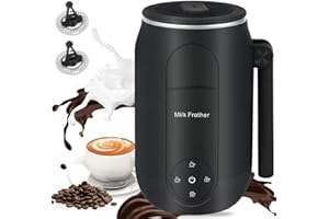 CIRCLIO Espumador de Leche Eléctrico 4 en 1 Automáticas,Espuma Caliente Espesa/Fina/Fría,Funcional y Silencioso para Café,Latte,Cappuccino,Macchiato,Chocolate Caliente en Casa y Bar