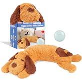 WEOK Heartbeat Puppy Toy Comfortable Cuddle Pillow, Calming Aid for Dog Anxiety Relief, Plush Dog Toy, Heart Beat Toy for Pup