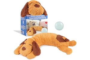 WEOK Heartbeat Puppy Toy - Almohada cómoda para abrazar, Ayuda calmante para aliviar la ansiedad del Perro, Juguete de Peluche para Perros, Juguete de Latido del corazón para Cachorros, Ayuda para