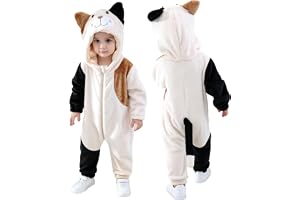 Doladola Unisex Baby Onesies Djur Tecknad Katt Jumpsuits Småbarn Hooded Sparkdräkt