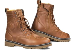 SHIMA Thomson Lady, Scarpe Moto Donna | Rinforzate Stivali Moto Donna in Pelle, Supporto alla Caviglia, Suola Antiscivolo, Impugnatura del Cambio