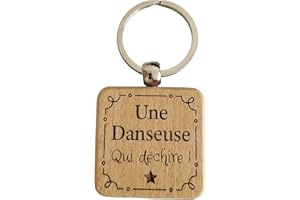 BOMOSKI Porte-Clés en Bois Gravé Personnalisé - Cadeau Unique pour Collègue de Travail, Ami, Famille - Porte Clef Idéal pour Cadeau de Noël, Anniversaire