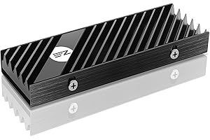 ‎EZDIY-FAB EZDIY-FAB M.2 2280 SSD Kühlkörper,doppelseitiger Kühlkörper,Hochleistungs-SSD-Kühler für PC/PS5 für PCIE NVME M.2 SSD oder SATA M.2 SSD-Schwarz