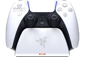 Razer Base di Ricarica Rapida Universale per PS5 - Caricabatterie Rapido per controller PS5 (Ricarica Rapida, Compatibilità Universale, Sistema a Contatto Magnetica) Bianco