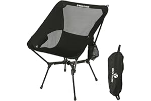 ROCK CLOUD Portable Camping Chair X-Shape Ultralight Chairs Lightweight Fold Up Outdoor with Carry Bag for Garden Picnic Hiking Backpacking Lawn Beach Sports