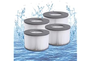 SOARFLY Hot Tub Filters Replacement Cartridge for MSpa Whirlpool, 4pcs Inflatable Pool Water Filter Model from 2020, Filter Cartridge Pump for MSpa All Current Hot Tubs, Hot Submarine, Spa