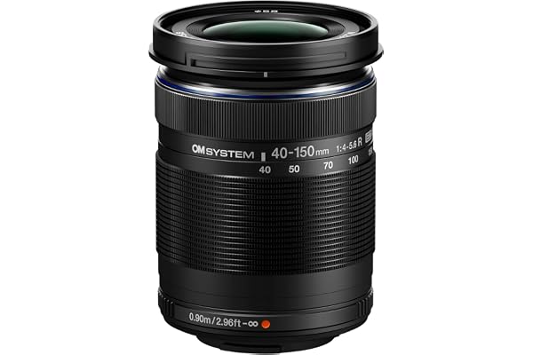 OM SYSTEM M.Zuiko Digital Ed 40-150 mm F4-5.6 R Objectif, téléobjectif Zoom, Compatible avec Tous Les appareils Photo MFT (modèles Olympus Om-D et Pen, série G de Panasonic), Noir