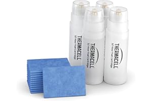 Thermacell - Recambio Antimosquitos, Pack de 48 horas de protección; Incluye 12 pastillas con repelente, 4 cartucho de gas, Compatible con todos los aparatos
