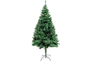 HOME SOLAZZIA Árbol de Navidad Artificial, Altura de 120 cm / 150 cm / 180 cm / 210 cm, Estructura Desmontable, Ramas Abatibles, Soporte Metálico Plegable (PVC Verde 120CM)