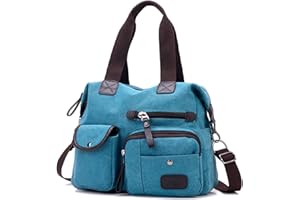 EVEOUT Borsa da Donna Multi Tasche Tela Borsa a Tracolla Borse a spalla Hobo per shopping Lavoro Viaggi Campeggio Scuola 855