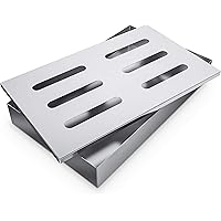 Räuchergarten Smokerbox - Edelstahlbox für Gas-, Kohle- und Elektrogrill - Räucherbox für feinste Raucharomen + großes E…