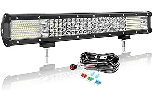 AUXTINGS Barre LED 50 cm 510W étanche 12V/24V Phare de travail SUV, voiture, camion, tracteur, quad