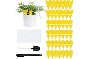 YHMALL 54 piege a Mouche Anti moucherons Interieur Attrape Mouche Pucerons Blanches pour Jardin Plante Fleur Fruits