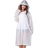 Bramble Clear Poncho Waterproof Adult, Festival-Ready Reusable Rain Ponchos for Women and Men, One-Size Raincoat for Sports E