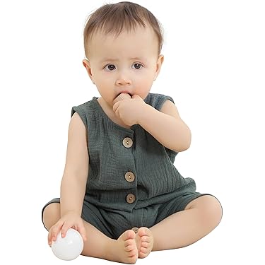 Baby Strampler Kurzarm Mit 3D Tier Motiv - Sommer Spieler Aus Baumwolle Für Jungen & Mädchen