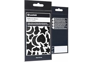Luxshield Set di Adesivi Reflector - Cielo e Cuori per Bicicletta Scooter Carrozzina - Catarifrangente Bici - Catarifrangente Adesivo