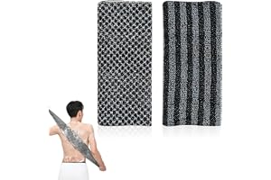 Set med 2 exfolierande japanska duschhanddukar, exfolierande duschhandduk för rygg och kropp, död hudskrubb, badtillbehör för