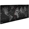 LznYi Extended Big Mouse Pad 600x300mm, Long Computer Keyboard Mouse Mat Mousepad with Non-Slip Base and Stitched Edge for Gaming Office Work (60x30 Map-UK)