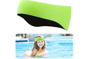 OWNKIM Bandeau de Natation Enfant, Bandeau de Natation Enfant en Néoprène - Protection Auditive et Confortable pour les Activités Nautiques - Accessoire Ludique pour Piscine et Plage (Vert)
