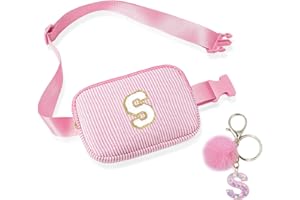 BLONWINER Crossbody Bags for Teenagers, Bum Bag with Cute Letter Chain for Women Friends Sister, Pop Gifts for Birthday and Festival, Personalized Bumbags Purse for Teen Girl (Pink S)