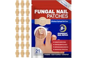 YUEPLATTNMAY Fungal Nail Patches for Toenails, 21PCS Fungal Nail Treatment Patches, Nail Repair for Damaged Nails - Improves Nail Appearance, Revitalizes Brittle Nails, Reduces Discoloration & Thickness