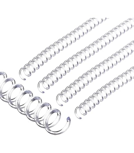 PATIKIL 12mm(1/2") Plastic Spiral Binding Coils, 50 Pcs Binding Spirals 85 Sheet Capacity 3:1 Pitch Binding Spirals For Binding Paper Sheets, Sky Blue