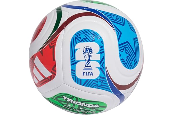 adidas Unisex Copa Mundial de la FIFA 26™ Trionda Training balón, White/Royal Blue/Solar Blue/Power Red, 5
