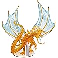 Dungeons & Dragons D&D Icons of The Realms: Adult Topaz Dragon - Pre-Painted Miniatures, Translucent, RPG Figure, for Display & Tabletop Use, Roleplaying